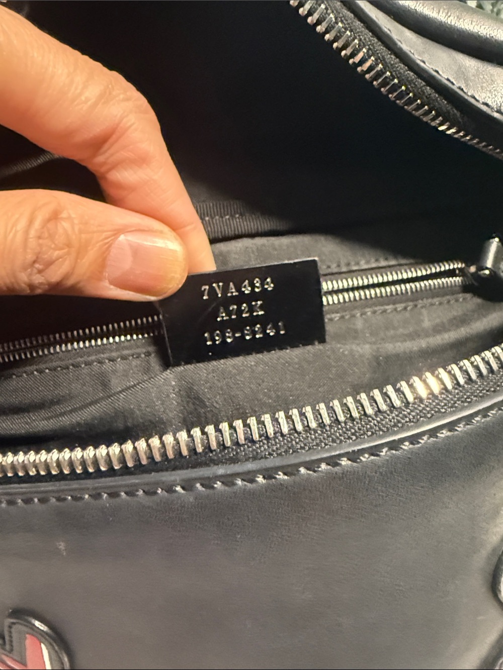 Fendi Black Leather Men’s Belt Bag with Red Eye Motif - Picture 6 of 7